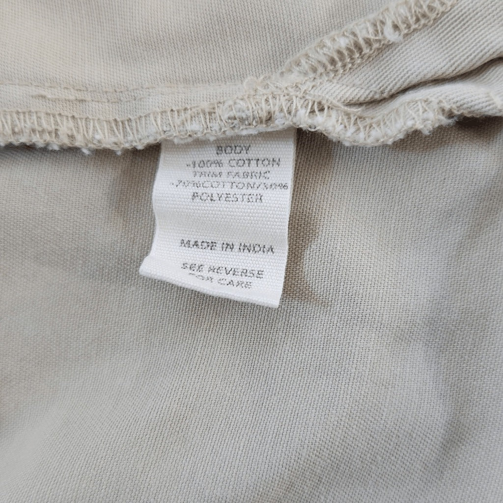 Gilded Intent Sleeveless Buttondown Top Size Medium Khaki Buttondown Top