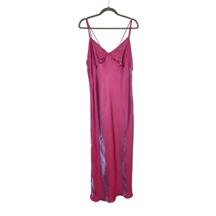 Wild Fable Iridescent Hot Pink Maxi Slip Dress Size XL
