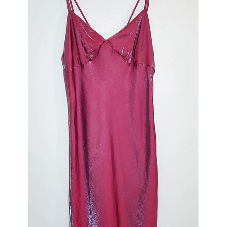 Wild Fable Iridescent Hot Pink Maxi Slip Dress Size XL