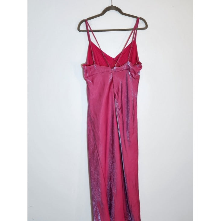 Wild Fable Iridescent Hot Pink Maxi Slip Dress Size XL