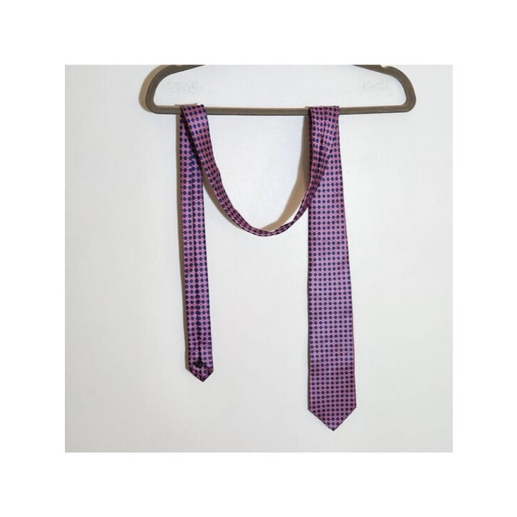 Jos. A. Bank Mens Pink and Navy Diamond Print Silk Tie