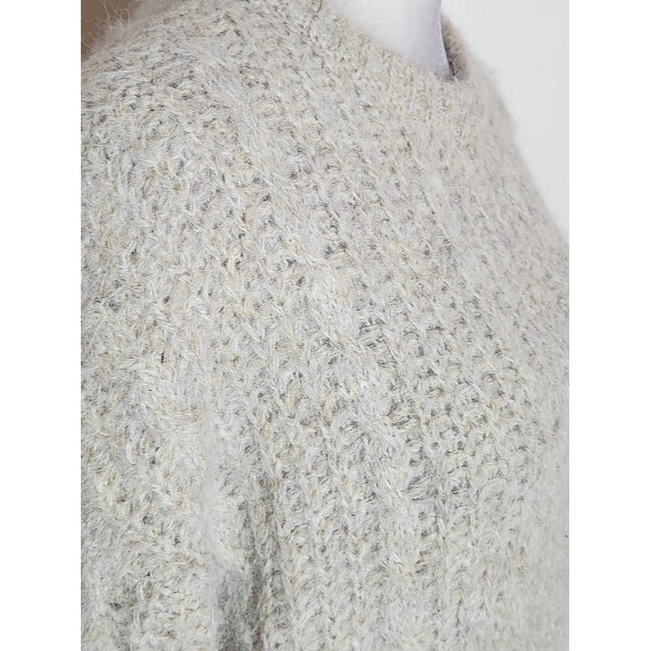 Arizona Oatmeal Cream Fuzzy Chunky Knit Sweater NWT Size XS