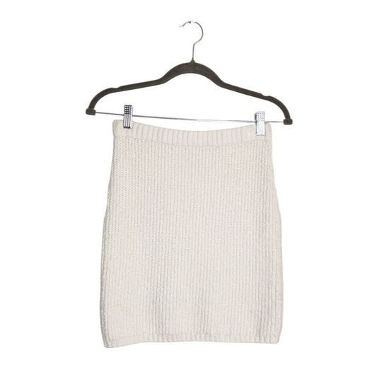 Universal Thread Cream Ribbed Knit Bodycon Mini Skirt Size XS
