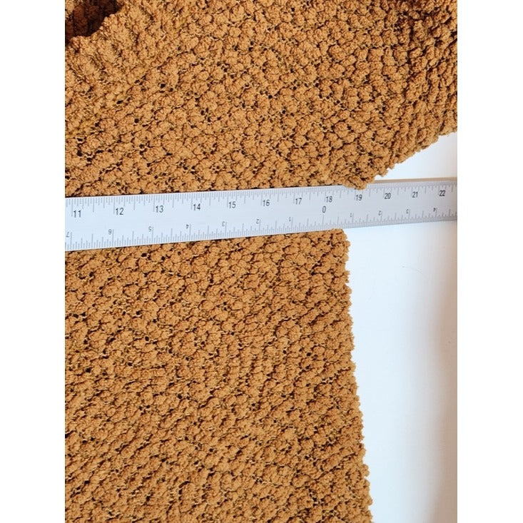 Zenana Brown Popcorn Knit Textured V Neck Sweater Size Small