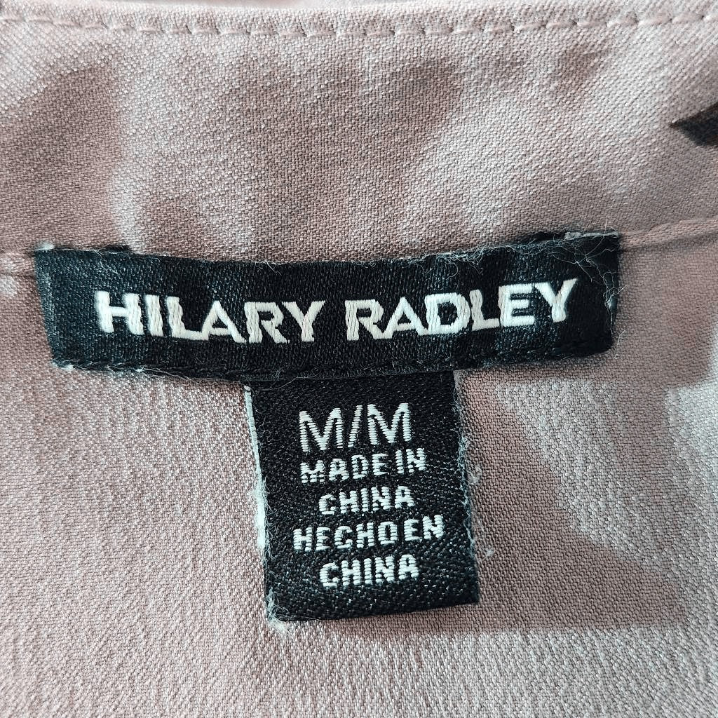 Hilary Radley Light Purple Floral Blouse Size Medium Mauve Floral Top