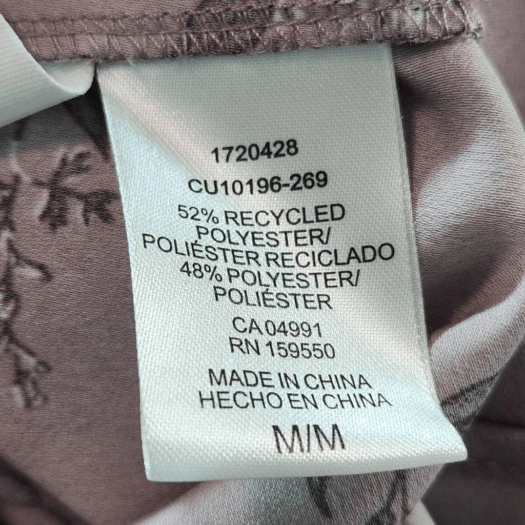 Hilary Radley Light Purple Floral Blouse Size Medium Mauve Floral Top