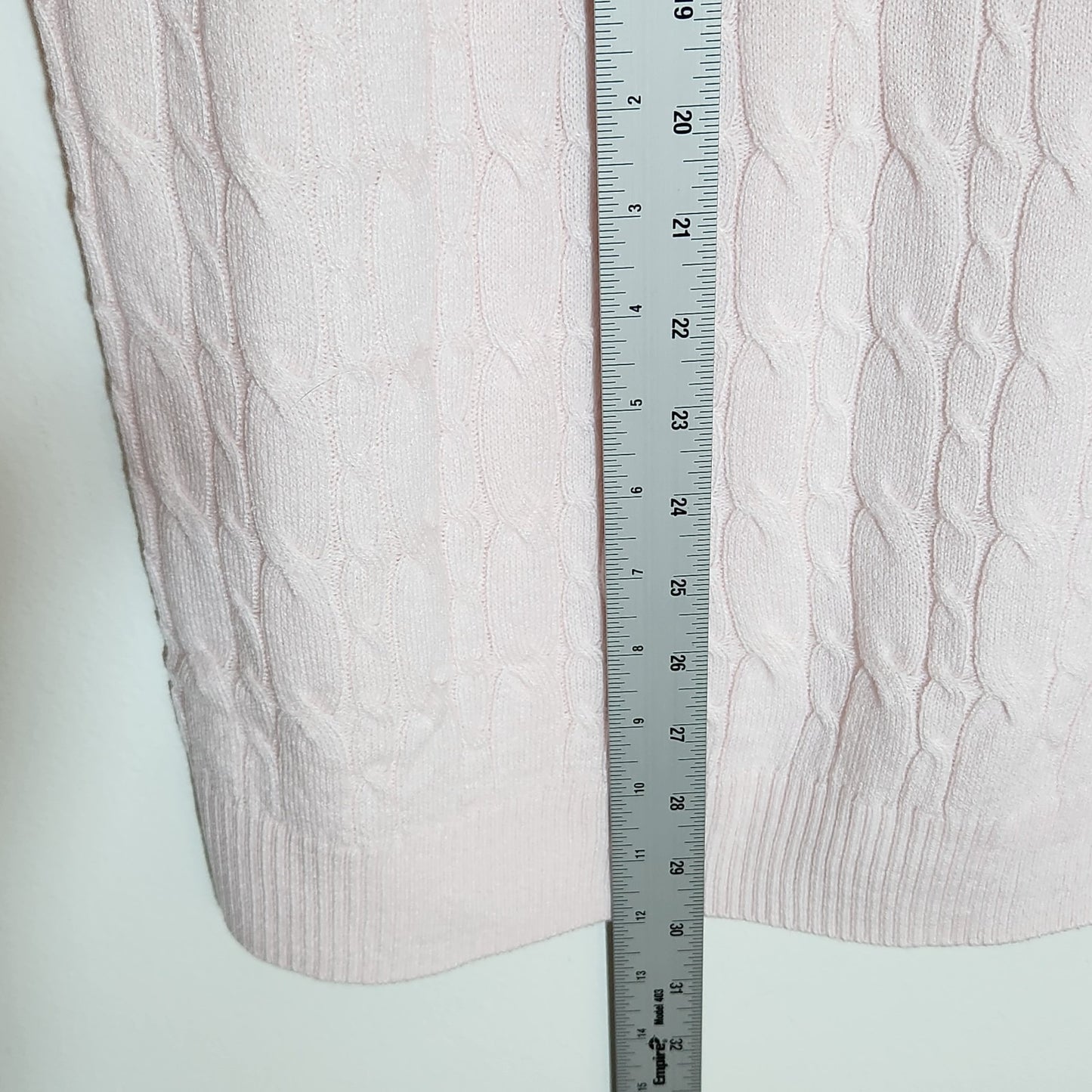 Croft & Barrow Light Pink Cable Knit Sweater Size 1X NWOT
