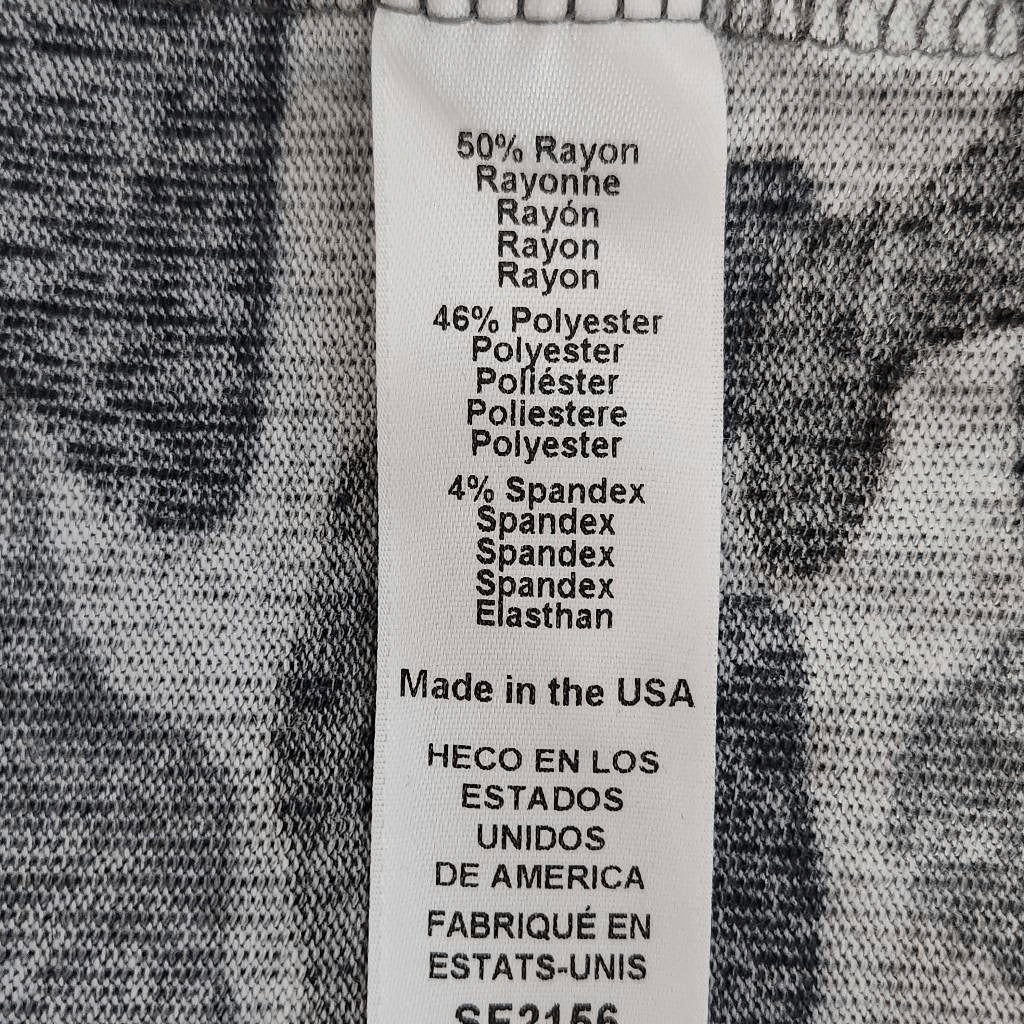 Michael Stars Gray Camo Knit Top Size Small Camouflage Long-sleeve Soft Knit Top