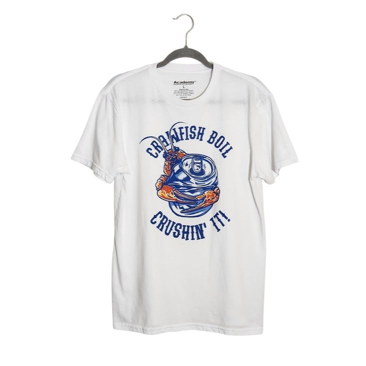 Academy Sports Mens White Crawfish Boil Graphic Tee Size Large