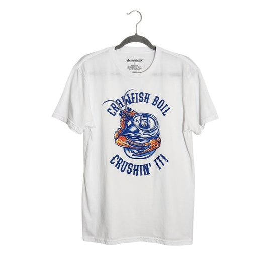 Academy Sports Mens White Crawfish Boil Graphic Tee Size Large