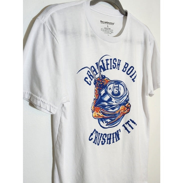 Academy Sports Mens White Crawfish Boil Graphic Tee Size Large