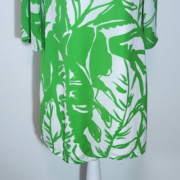 Lilly Pulitzer for Target Green Leaf Print Mini Dress Sz XS Lily Pulitzer Dress