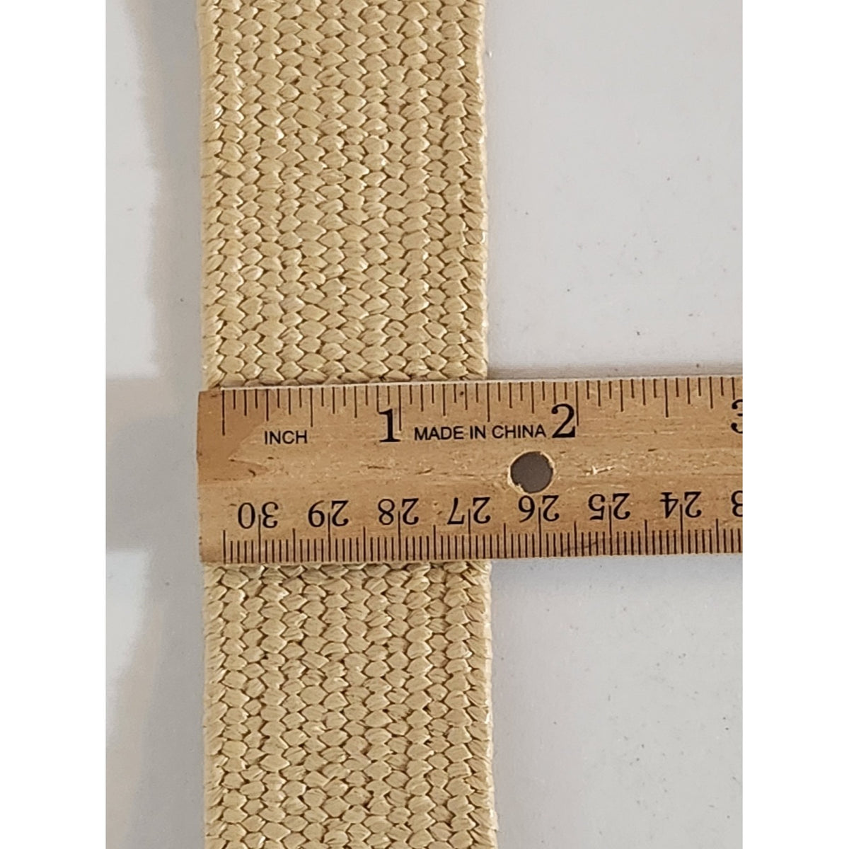 LP Blue by Linea Pella Cream Woven Belt Size Large