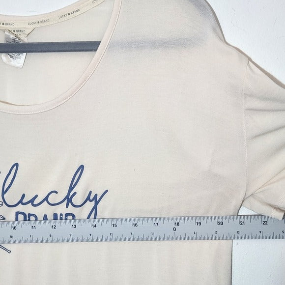 Lucky Brand Blush Floral Graphic Tee Size XL