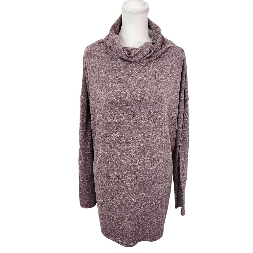 We the Free Plum Oversized Turtleneck Tunic Size XS Free People Purple Top