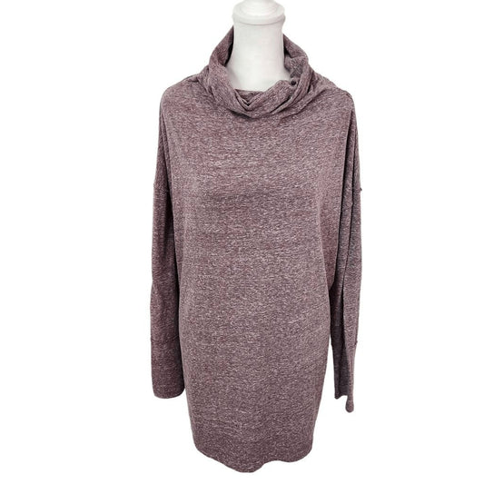 We the Free Plum Oversized Turtleneck Tunic Size XS Free People Purple Top
