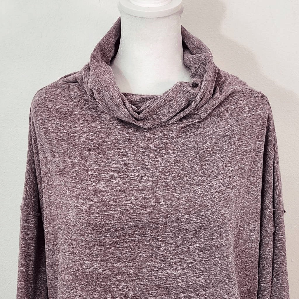 We the Free Plum Oversized Turtleneck Tunic Size XS Free People Purple Top