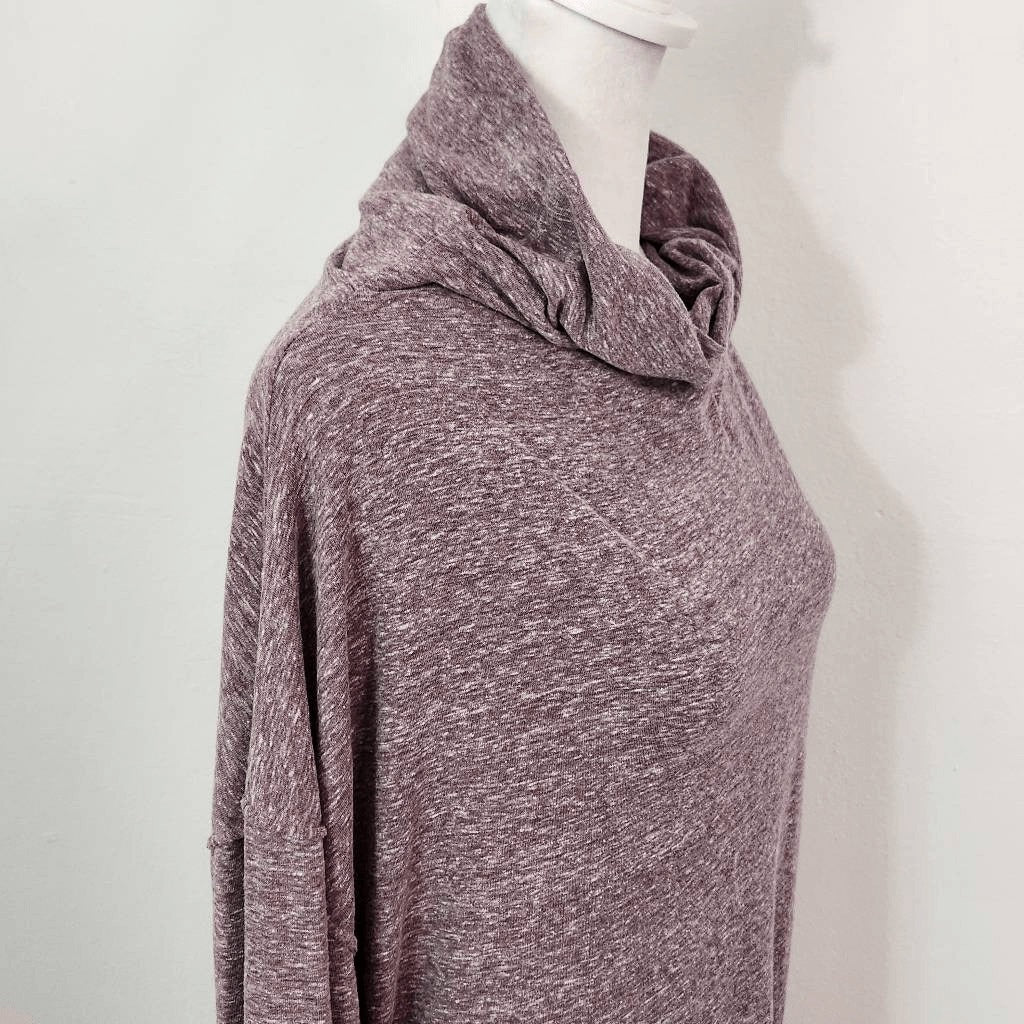 We the Free Plum Oversized Turtleneck Tunic Size XS Free People Purple Top