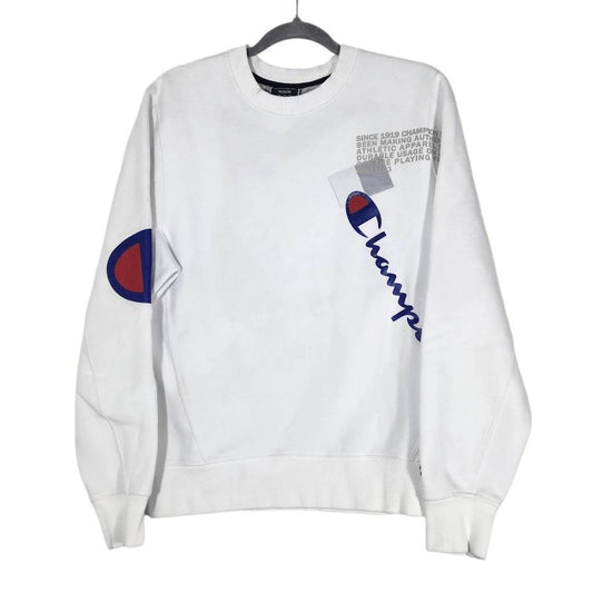 Champion Heritage White Crew Neck Sweatshirt Size Medium Champion White Pullover