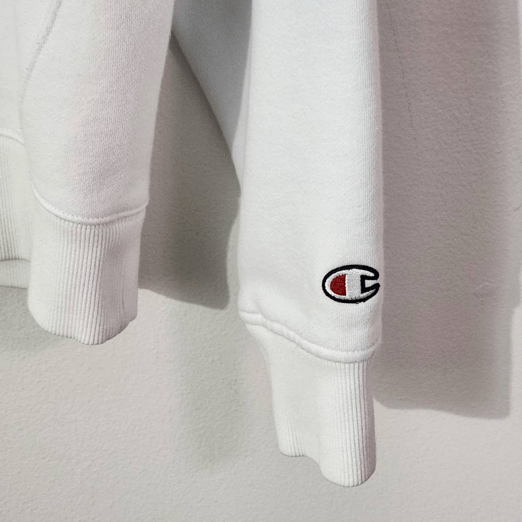 Champion Heritage White Crew Neck Sweatshirt Size Medium Champion White Pullover