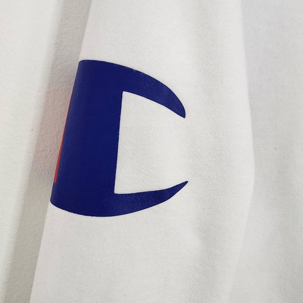 Champion Heritage White Crew Neck Sweatshirt Size Medium Champion White Pullover