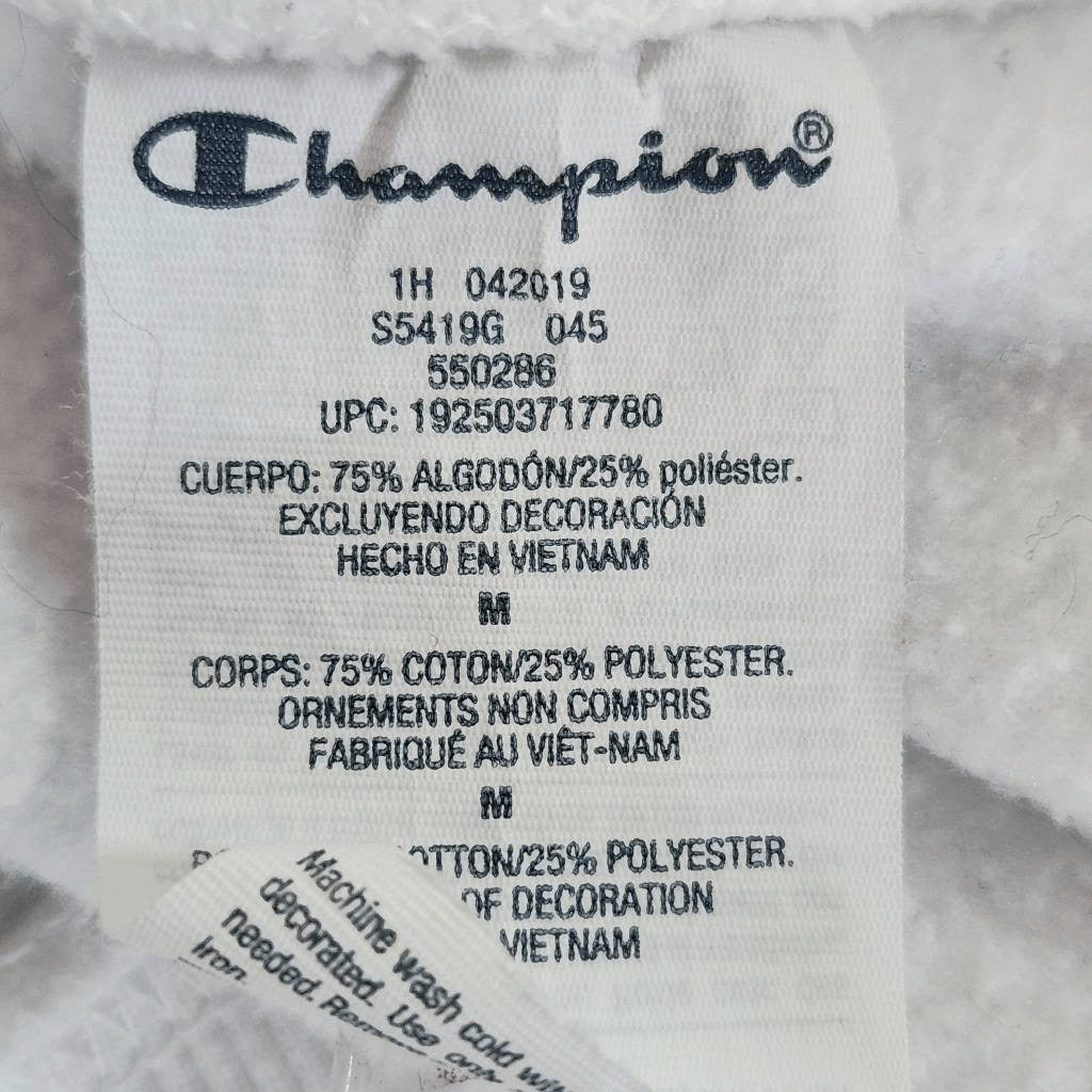 Champion Heritage White Crew Neck Sweatshirt Size Medium Champion White Pullover