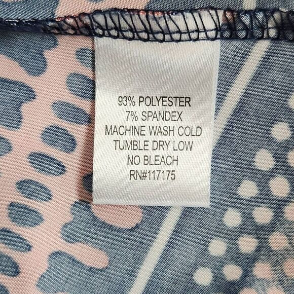 Saint Tropez West Pink and Navy Maxi Dress Size Medium Resortwear Dress