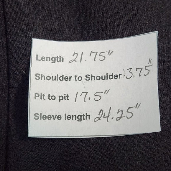 Have Black V-Neck Blazer with Single Button and Peplum Size Small Black Blazer