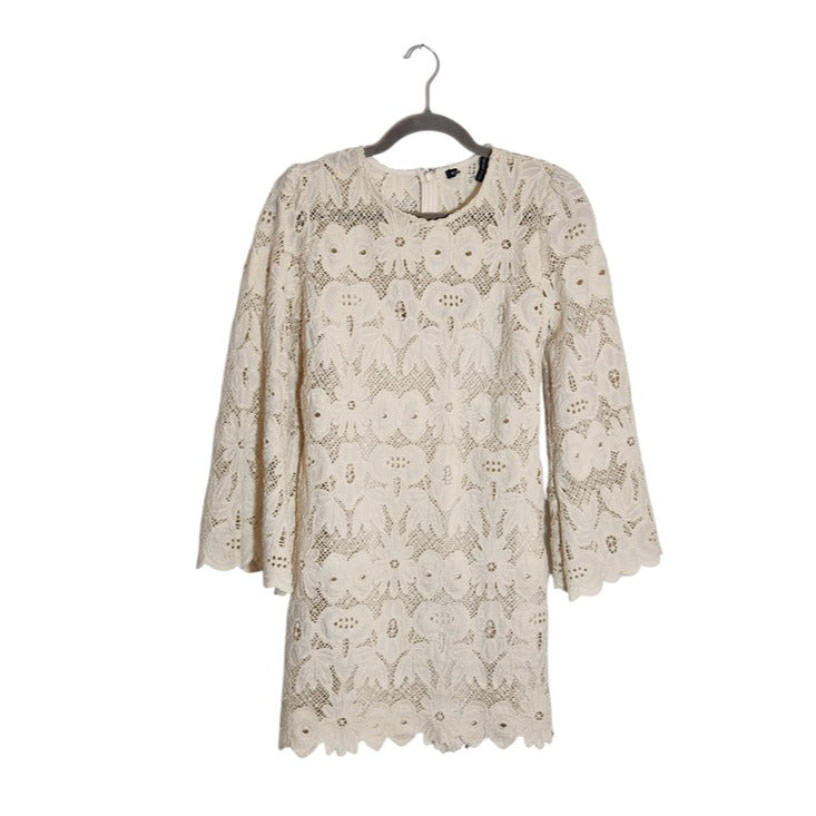 Boston Proper Cream Lace Mini Dress Size 12
