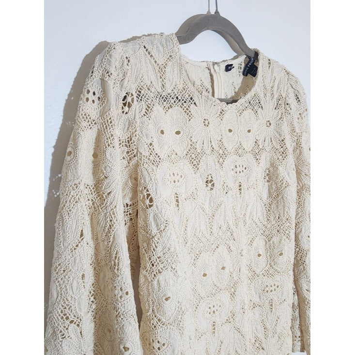 Boston Proper Cream Lace Mini Dress Size 12