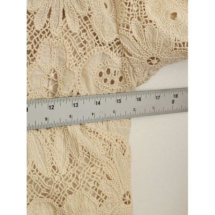 Boston Proper Cream Lace Mini Dress Size 12