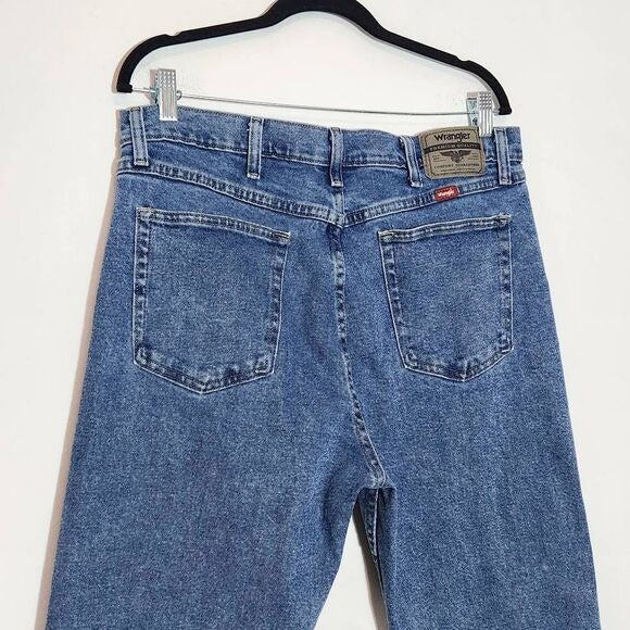 Wrangler Men's Medium Wash Straight Leg Jeans Size 36 X 34 Straight Leg Denim