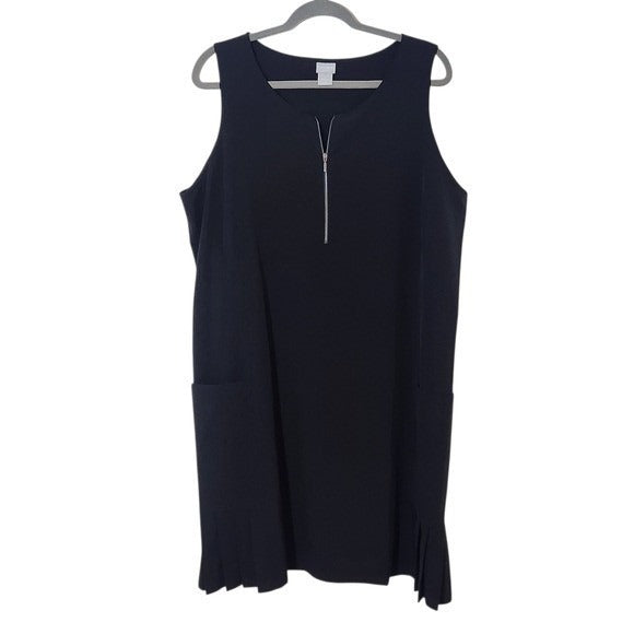 Chico's Black Sleeveless Dress Size 16 XL Casual Black Dress