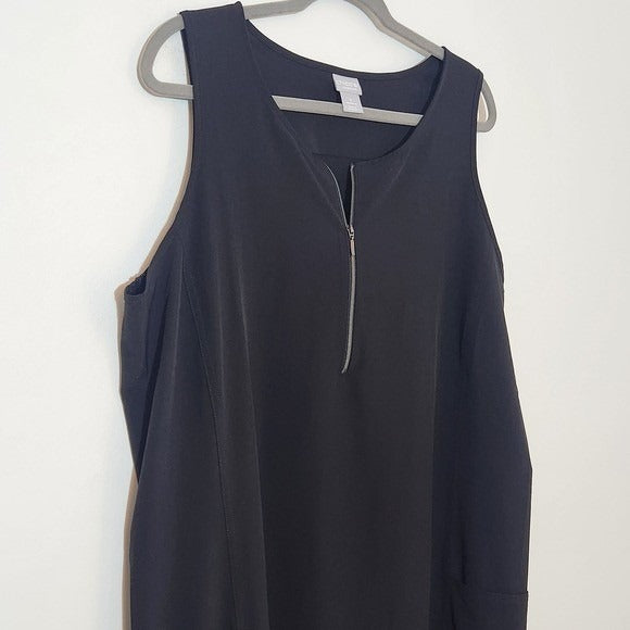 Chico's Black Sleeveless Dress Size 16 XL Casual Black Dress