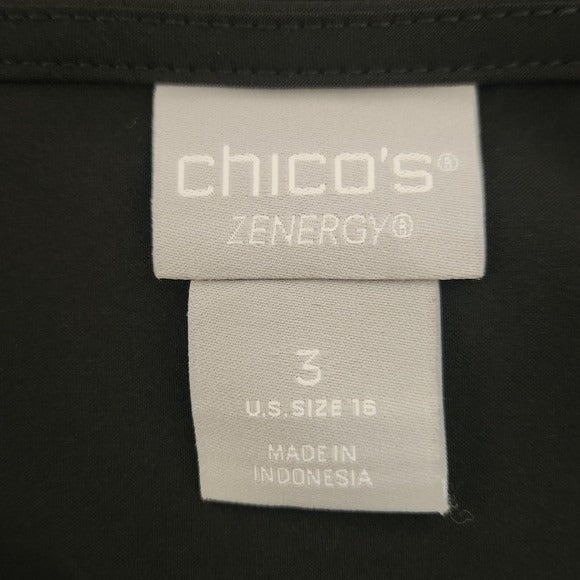 Chico's Black Sleeveless Dress Size 16 XL Casual Black Dress
