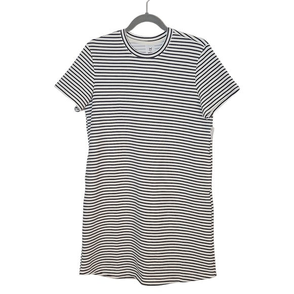 Member’s Mark Black and White Stripe Mini T-Shirt Dress Size XL NWOT