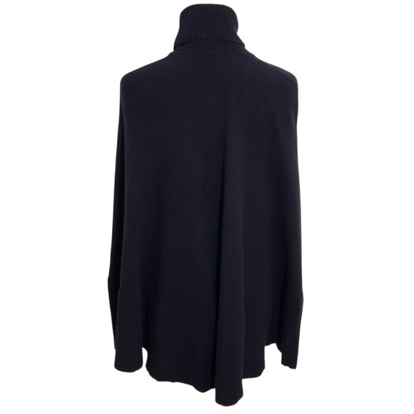 INC International Concepts Black Turtleneck Poncho Size Petite Small NWT