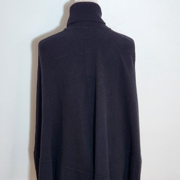 INC International Concepts Black Turtleneck Poncho Size Petite Small NWT