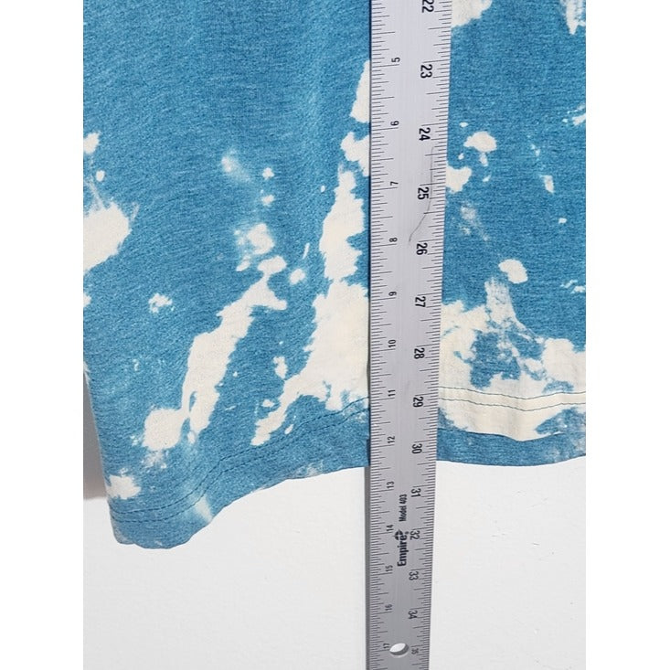 Gildan Blue and Cream Tie Dye Short Sleeve Tee Size XL