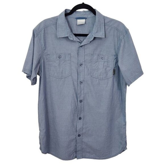Columbia Blue Button Down Shirt Size Medium