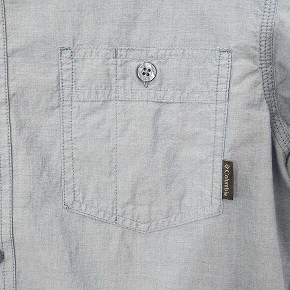 Columbia Blue Button Down Shirt Size Medium