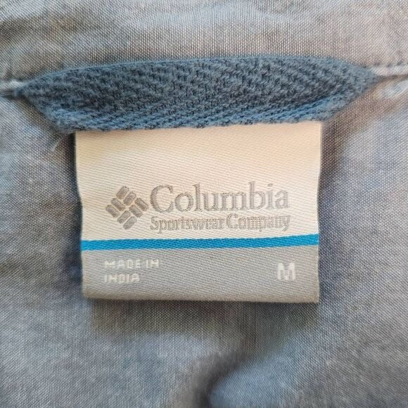Columbia Blue Button Down Shirt Size Medium