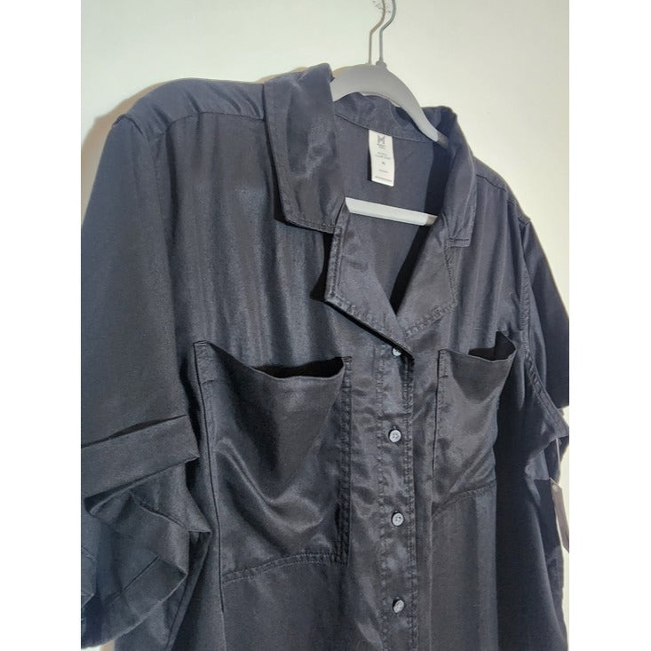 Member’s Mark Womens Black Camp Shirt Size XL NWT