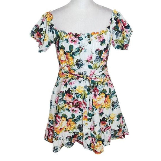 Speechless Floral Off the Shoulder Mini Dress Size Small Wedding Guest Dress