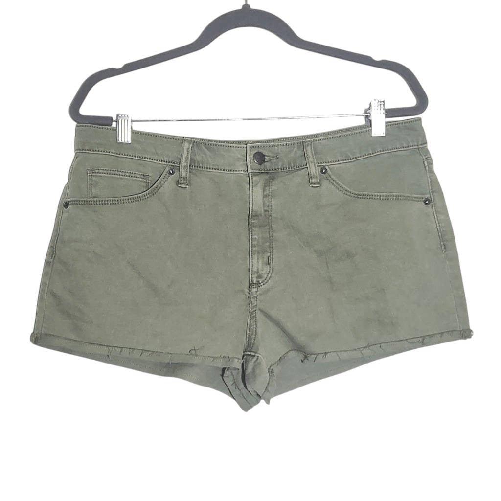 Universal Thread Army Green Denim Shorts Size 14 Army Green Distressed Shorts