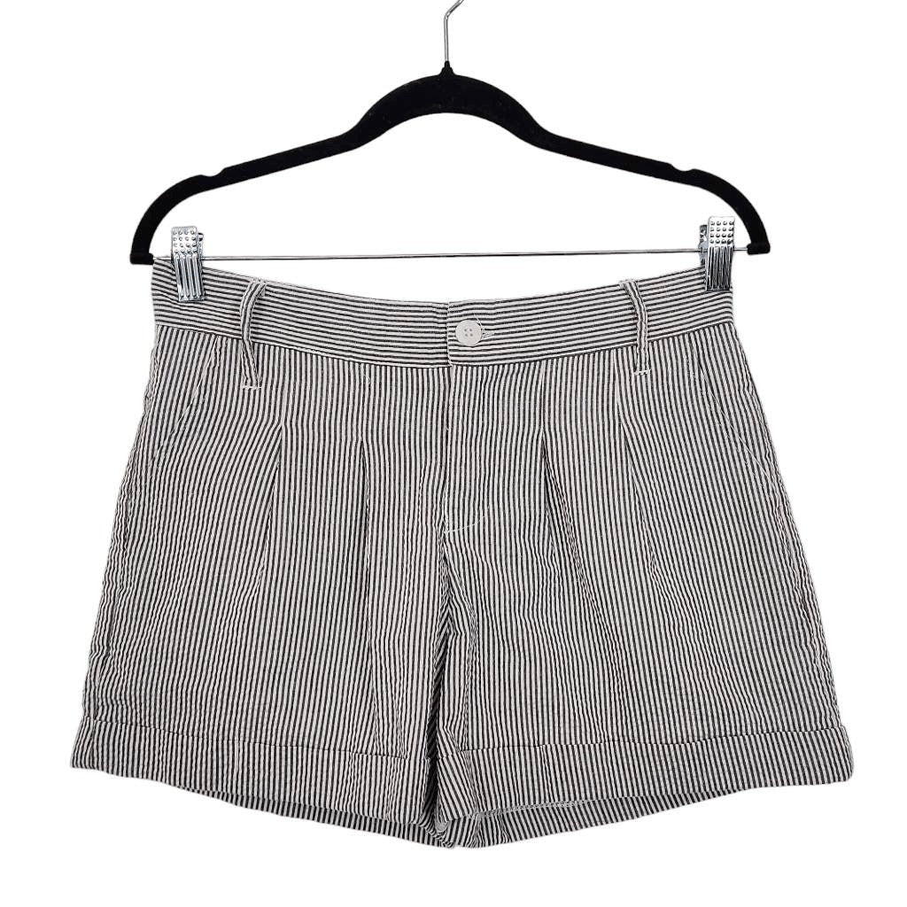 Lauren James Dark Gray and White Stripe Seersucker Shorts Size XS Preppy Shorts