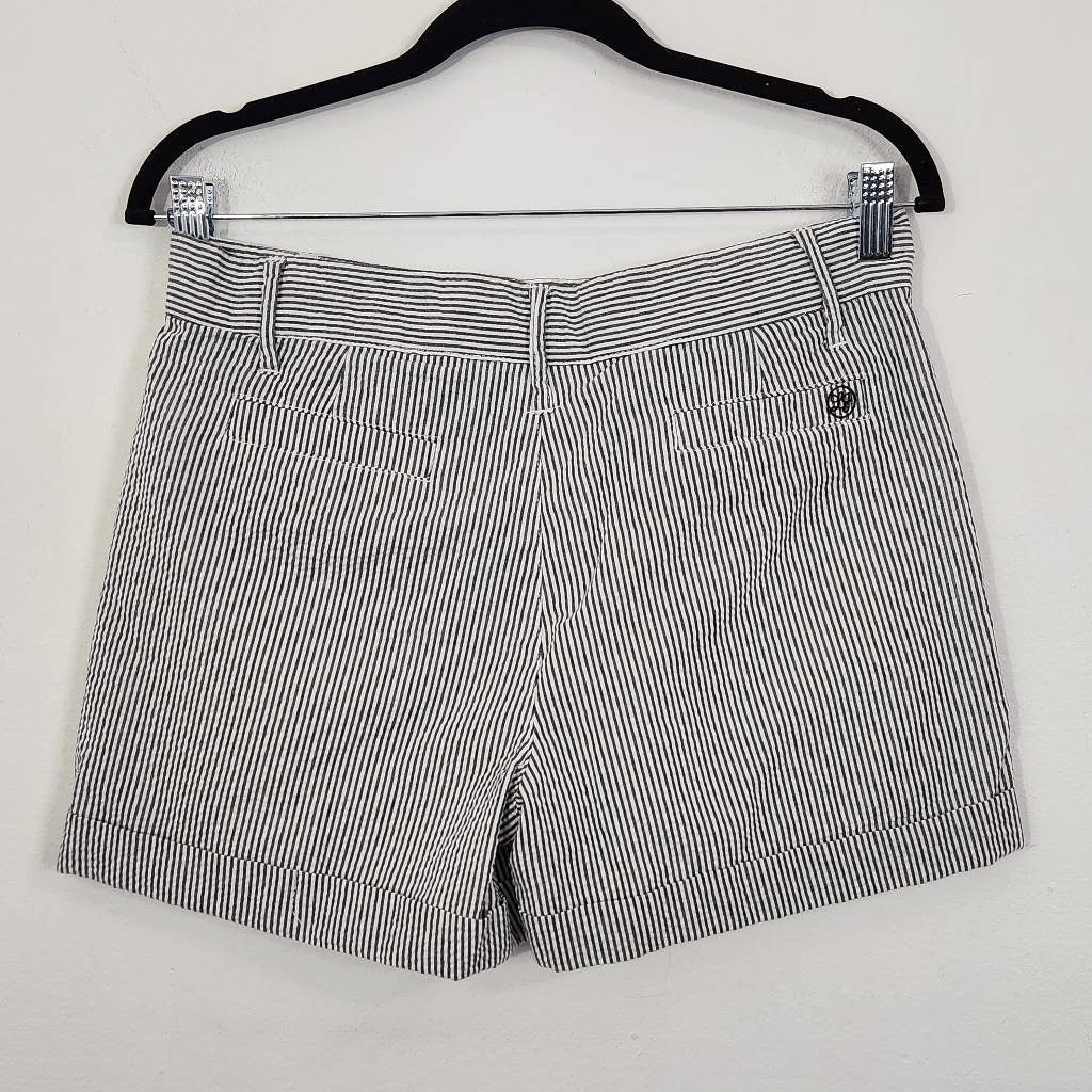 Lauren James Dark Gray and White Stripe Seersucker Shorts Size XS Preppy Shorts
