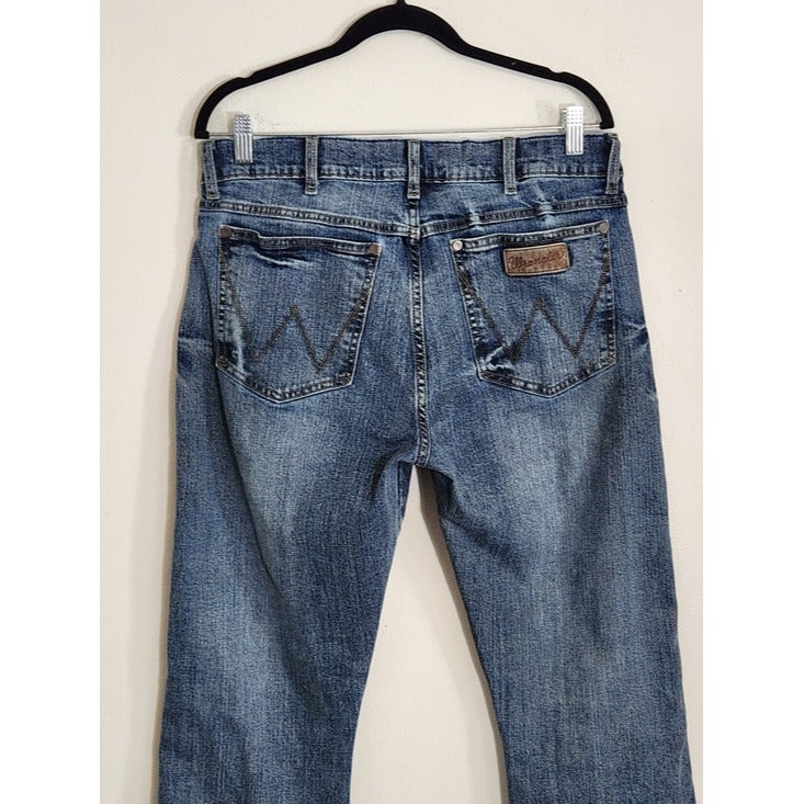 Wrangler Retro Mens Slim Bootcut Jeans Medium Wash Size 33 x 32