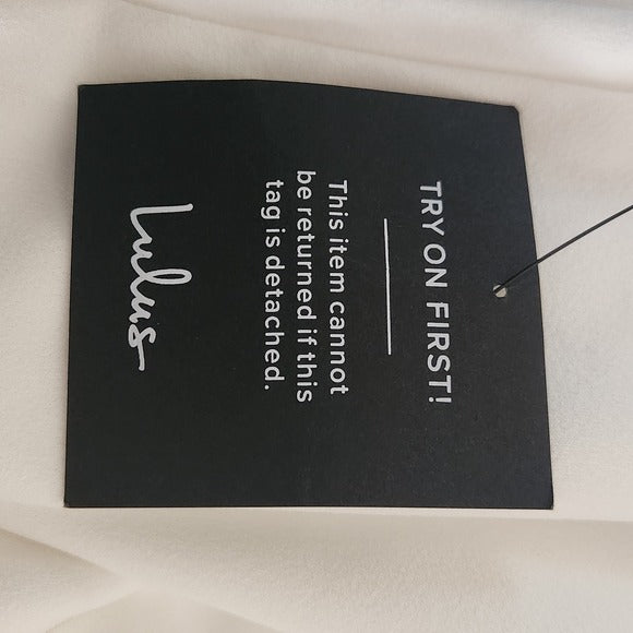 Lulus Strapless White Jumpsuit Size Large, New with flaws