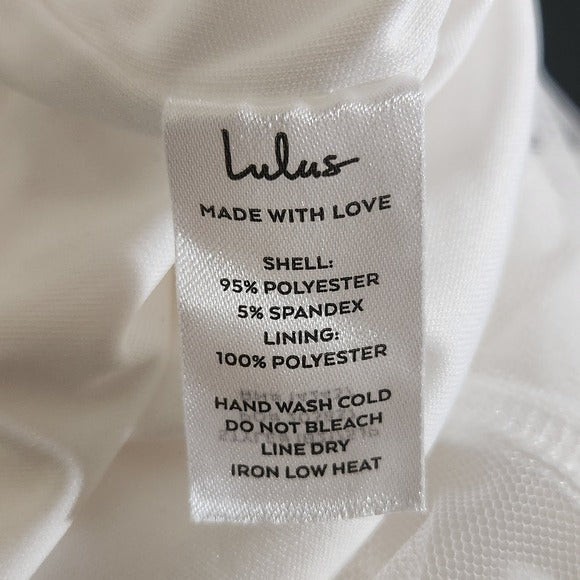 Lulus Strapless White Jumpsuit Size Large, New with flaws